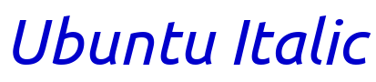 Ubuntu Italic 字体